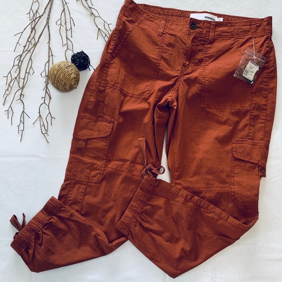Sonoma Pants - SONOMA Burnt Orange Ankle cropped Cargo Pants